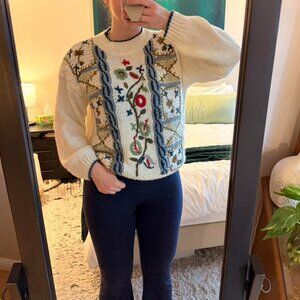 Vintage Margules Floral Embroidered Sweater